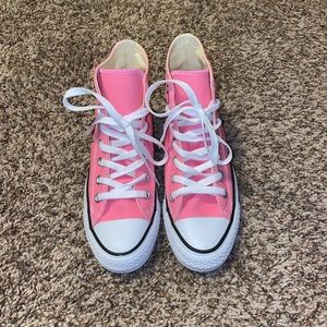 Pink high top converse
